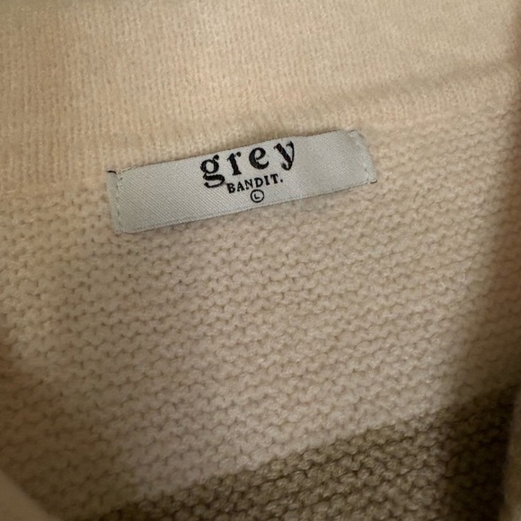 Grey Bandit Notch Neck Sweater - Picture 3 of 3